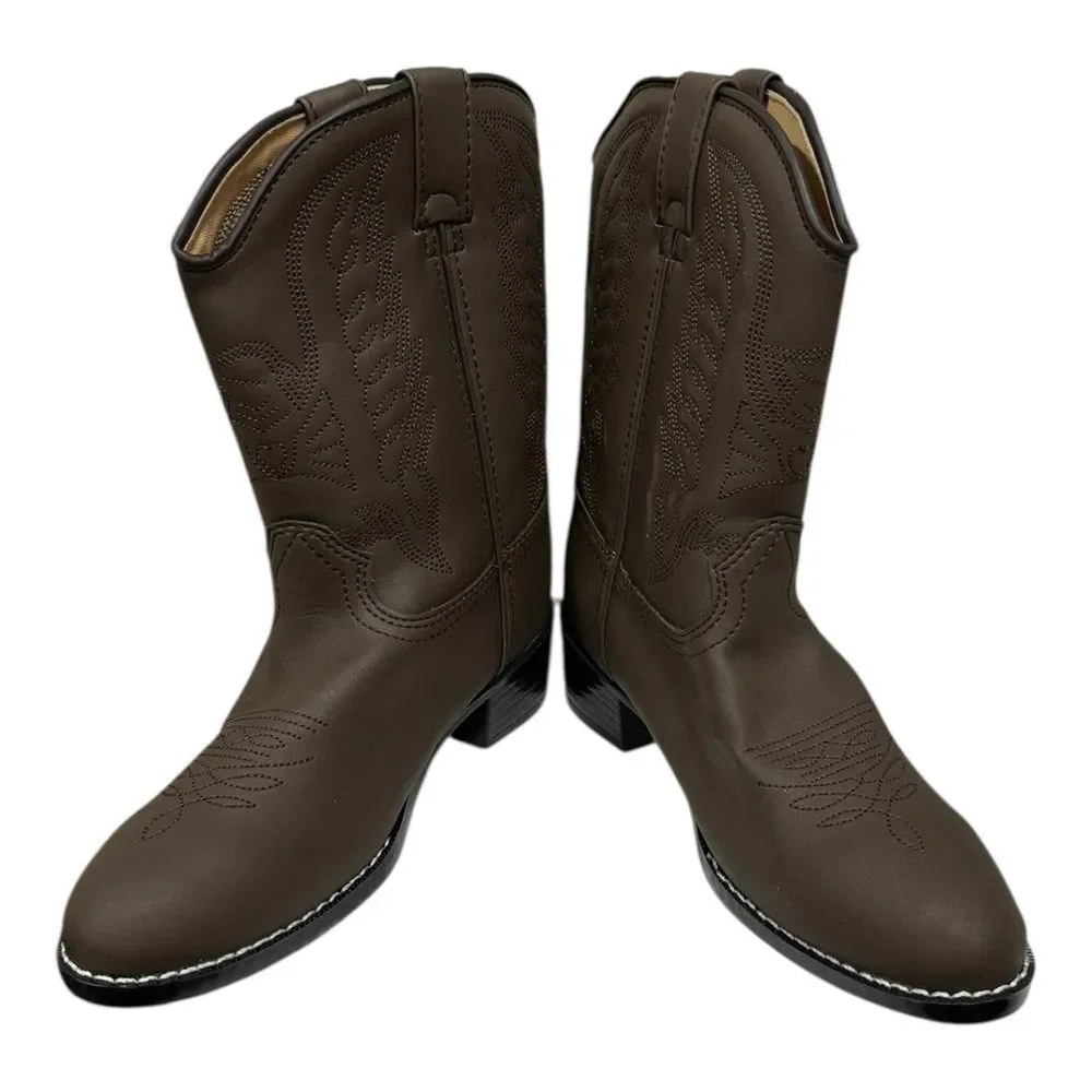 New Durango Little Kids Brown Eagle Western Cowboy Boots 2.5